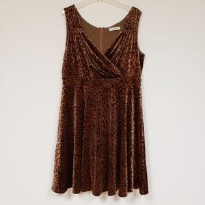 GRACE KARIN Leopard Print Sleeveless V-Neck Dress